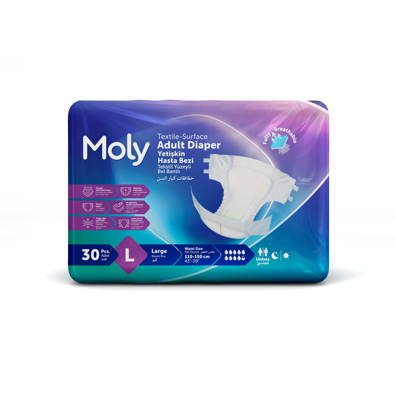 Moly Waistband Adult Diaper