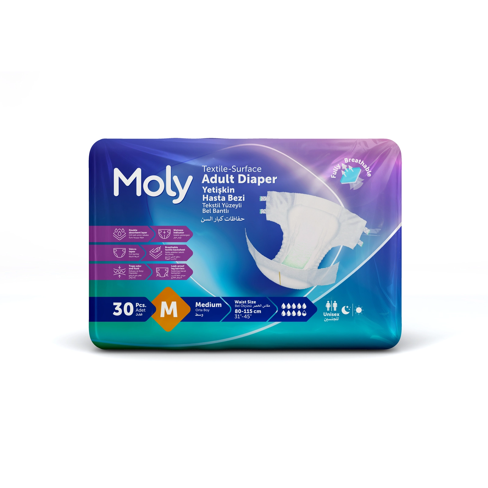 Moly Waistband Adult Diaper